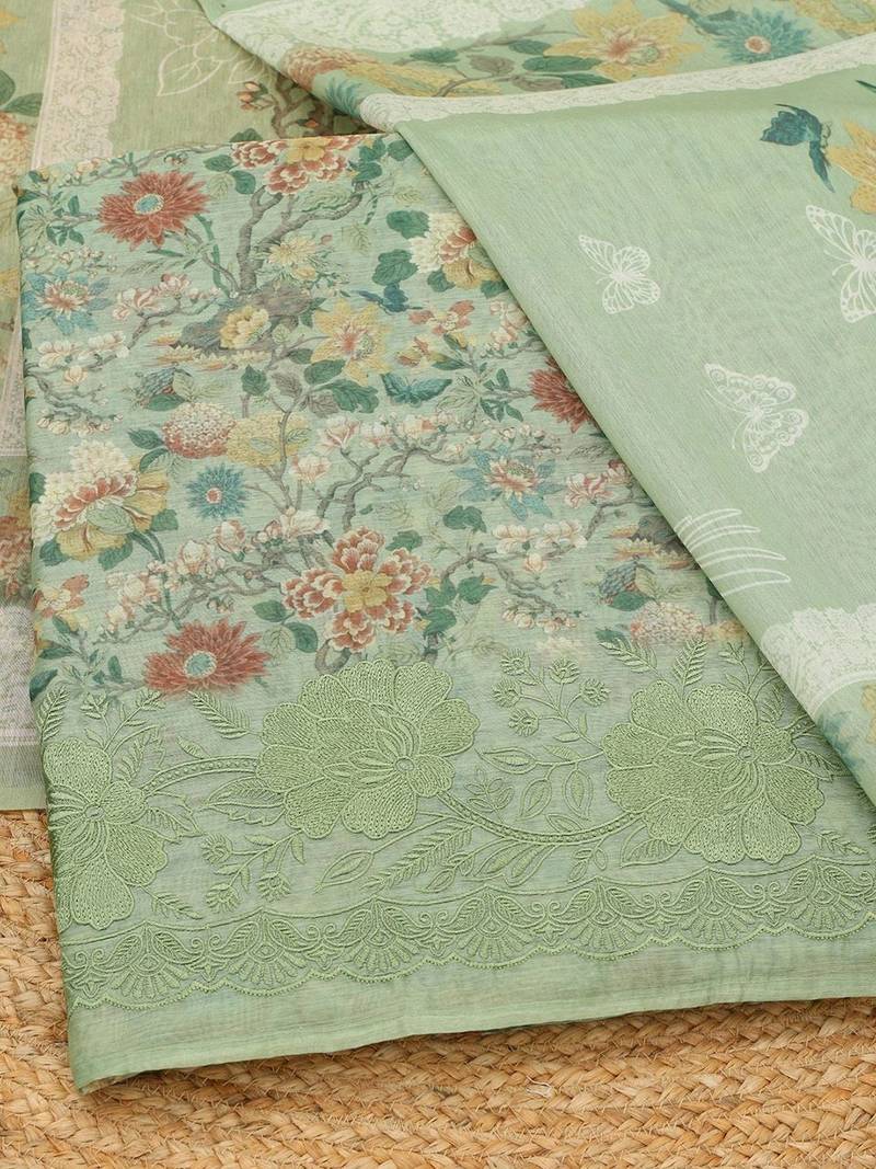 printed unstitched dress material
