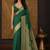 Green paisley zari silk blend banarasi saree
