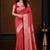 Red woven design zari silk blend banarasi saree