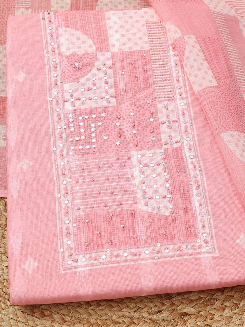 printed unstitched dress material