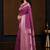Pink woven design zari silk blend banarasi saree
