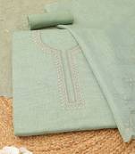 embroidered linen unstitched dress material