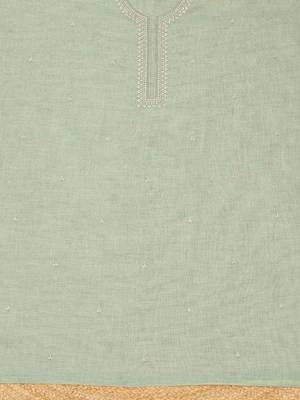 embroidered linen unstitched dress material 4