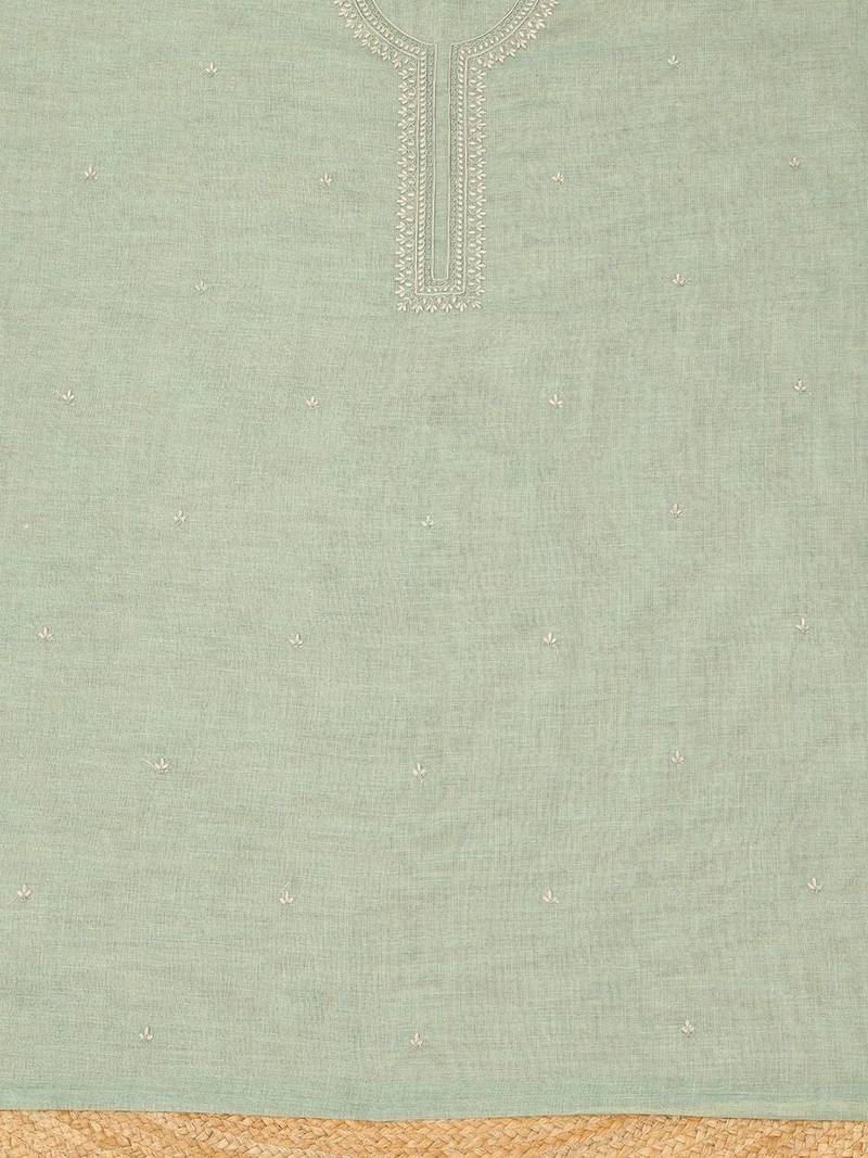 embroidered linen unstitched dress material