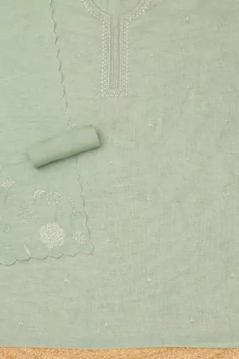embroidered linen unstitched dress material