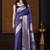 Blue woven design zari silk blend banarasi saree