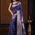 Blue woven design zari silk blend banarasi saree
