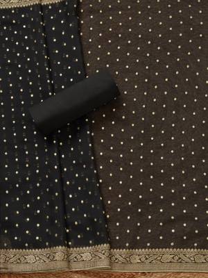 woven design zari organza unstitched dress material 3