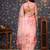 Pink floral printed gotta patti organza saree