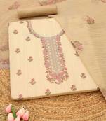 embroidered unstitched dress material