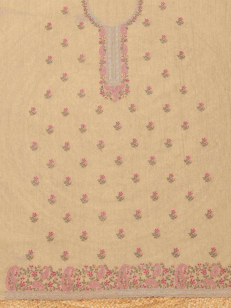 embroidered unstitched dress material