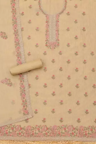 embroidered unstitched dress material