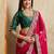 Rose embroidered saree with blouse piece