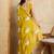 Yellow embroidered saree with blouse