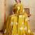 Yellow embroidered saree with blouse