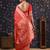 Red woven design banarasi saree