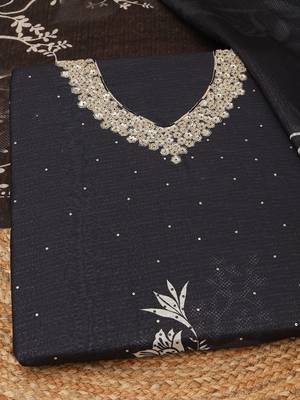 printed art silk unstitched dress material 4