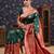 Green woven design heavy work baluchari saree