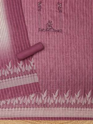 printed art silk unstitched dress material 4