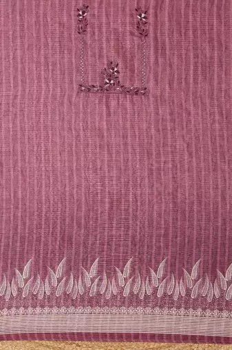 printed art silk unstitched dress material