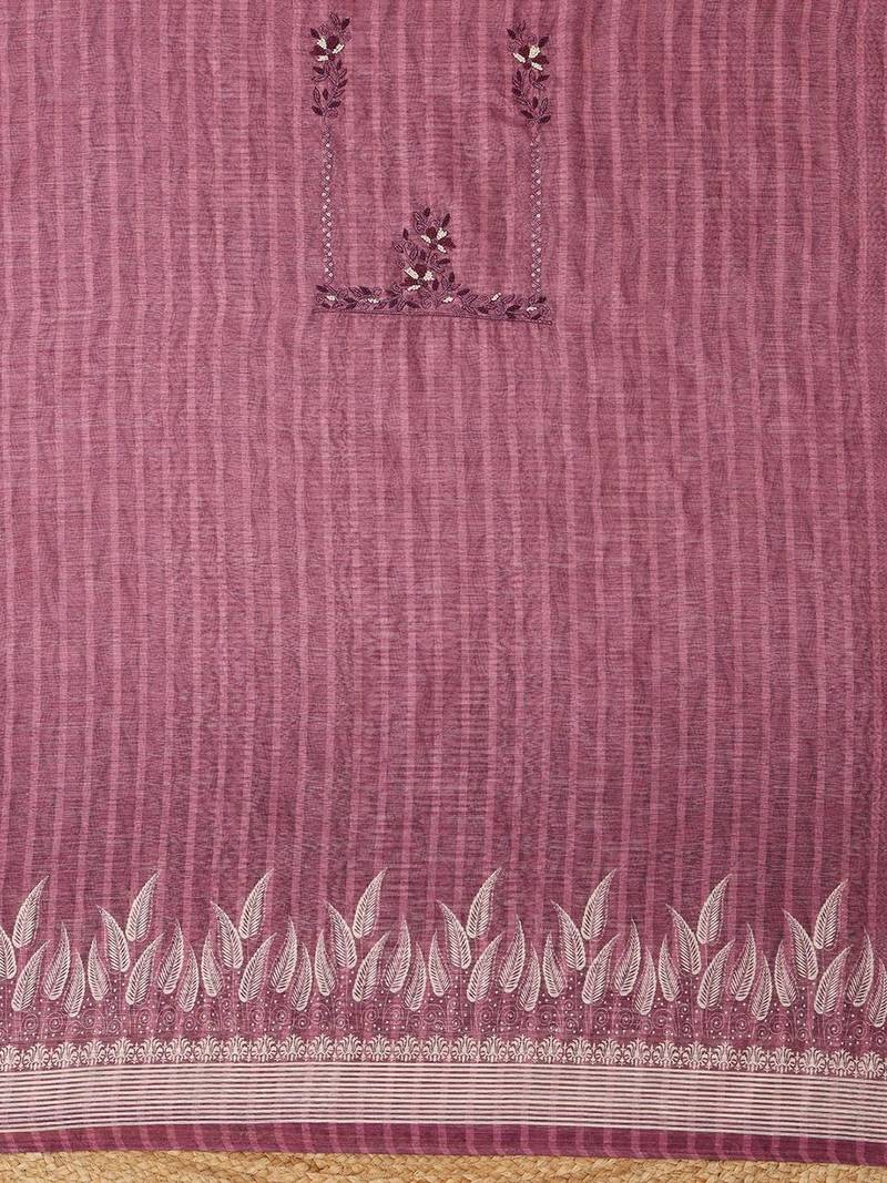 printed art silk unstitched dress material