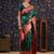 Green woven design heavy work baluchari saree