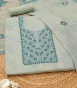 printed linen unstitched dress material