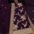 floral embroidered sequinned georgette unstitched dress material