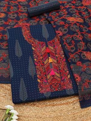 printed unstitched dress material 1