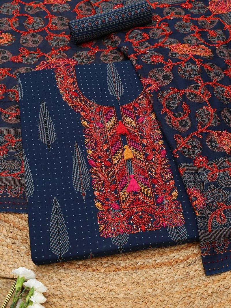 printed unstitched dress material