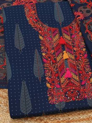 printed unstitched dress material 2