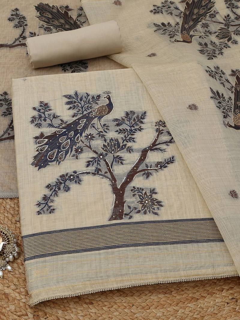 printed  cotton unstitched dress material