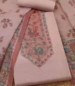 ethnic motifs printed linen unstitched dress material