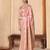 Pink embroidered woven design saree