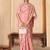 Pink embroidered woven design saree