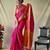 Pink woven embellished art silk bandhani saree withblousepiece