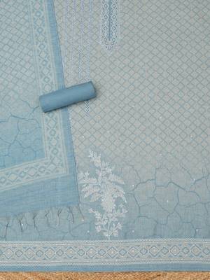 embroidered linen unstitched dress material 2