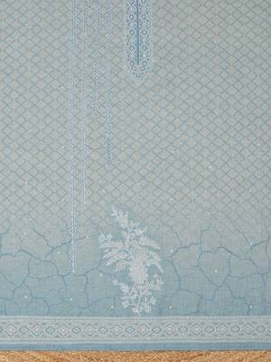 embroidered linen unstitched dress material 3