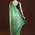 Green woven design saree with blouse