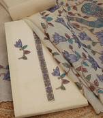 embroidered  cotton unstitched dress material