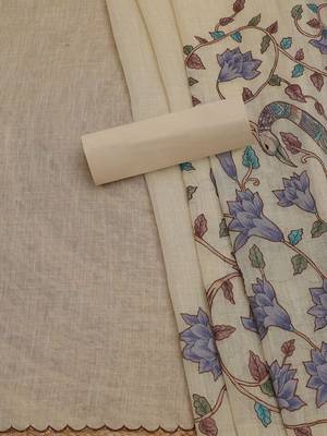 embroidered  cotton unstitched dress material 3