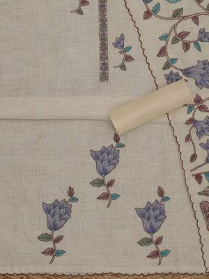 embroidered  cotton unstitched dress material 4