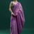 Lavender woven design saree with blouse