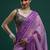 Lavender woven design saree with blouse