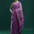 Lavender woven design saree with blouse