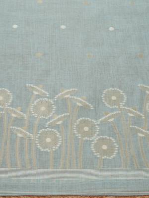 floral woven design chanderi unstitched dress material 5