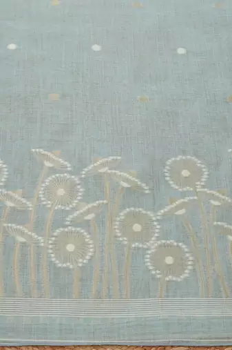 floral woven design chanderi unstitched dress material
