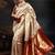 Grey ethnic motifs woven design zari kanjeevaram litchi silk saree & blouse