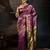 Purple ethnic motifs woven design zari kanjeevaram litchi silk saree & blouse