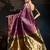 Purple ethnic motifs woven design zari kanjeevaram litchi silk saree & blouse